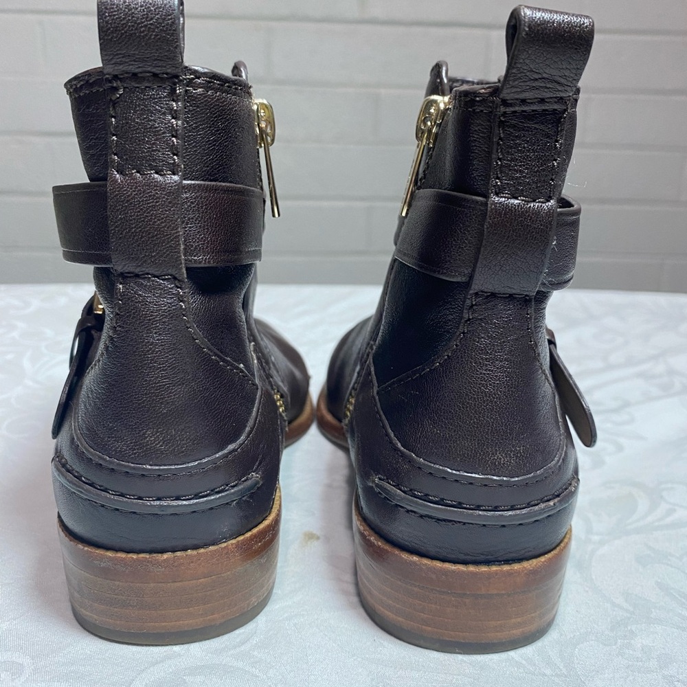 COACH Lannah Ankle Booties Boots Women’s 5.5 B Regular Width Leather? I think - Picture 5 of 13